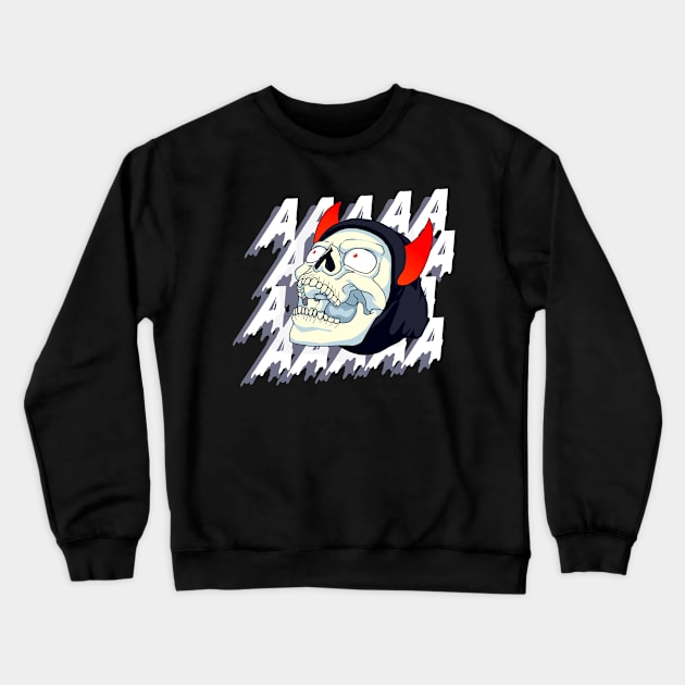 Skeleton AHHH Crewneck Sweatshirt by NyxFears